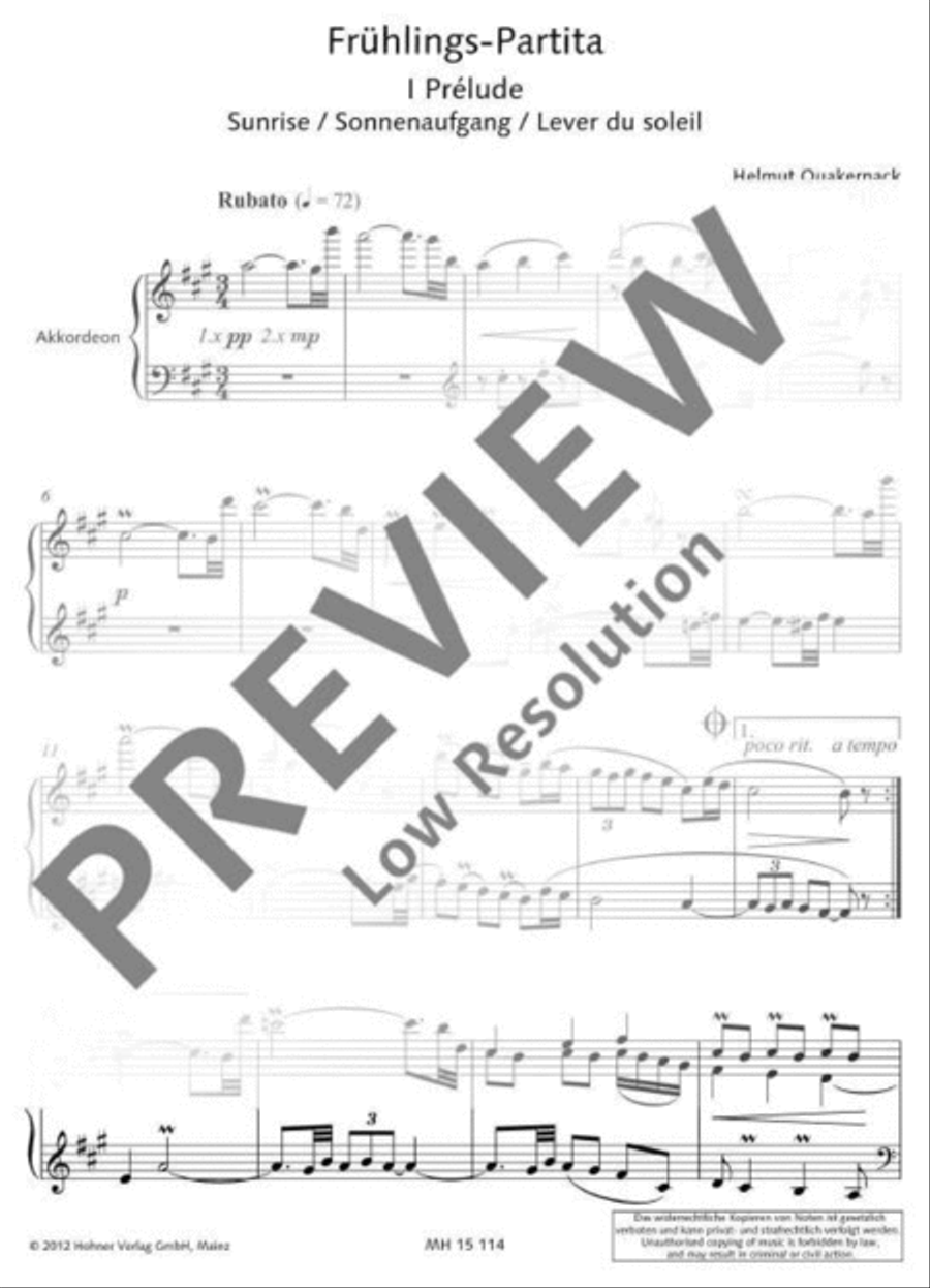 Frühlings-Partita Accordion scores gallery preview page 3