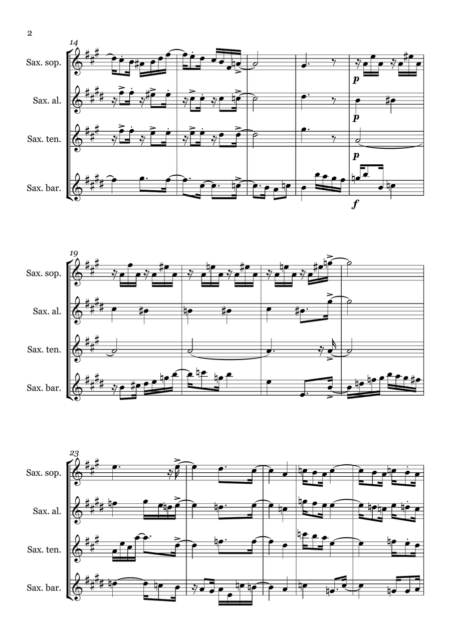Doce de Coco Doce de Coco Woodwind Quartet scores gallery preview page 2