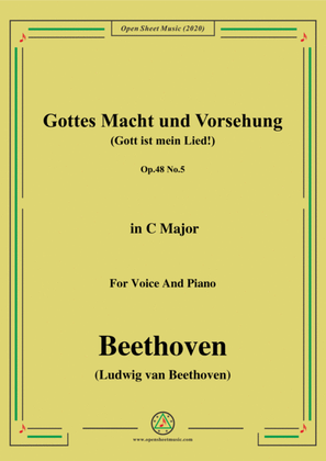 Beethoven-Gottes Macht und Vorsehung,Op.48 No.5,in C Major,for Voice and Piano