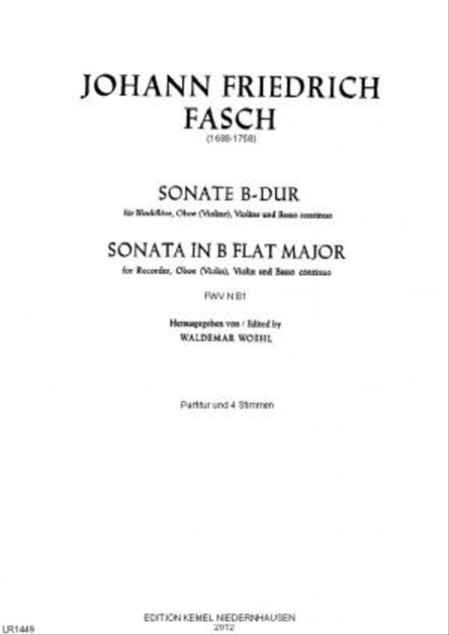 Sonate B-dur Oboe scores gallery preview page 1