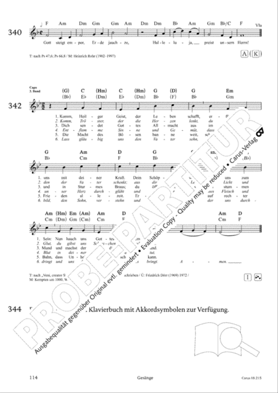 Gitarrenbuch zum Gotteslob Guitar scores gallery preview page 108