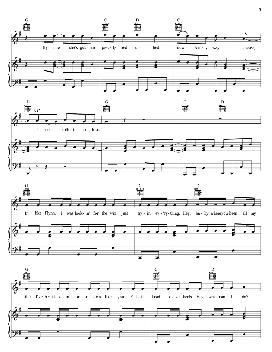 Nothin' To Lose Nothin' To Lose Piano, Vocal, Guitar scores gallery preview page 3