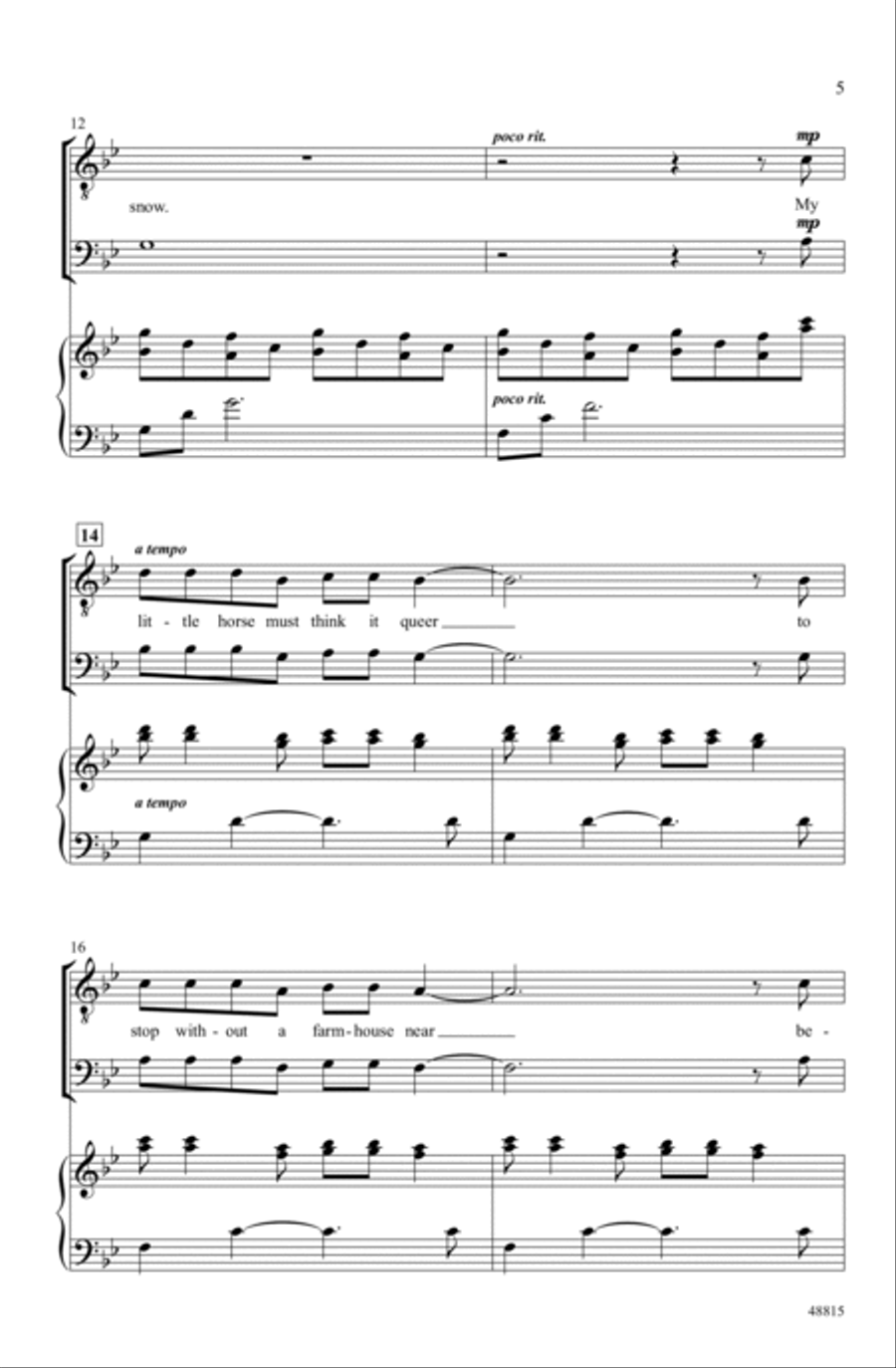 Stopping by Woods Stopping by Woods Choir scores gallery preview page 3