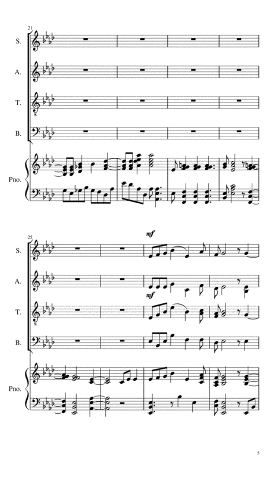 Rest and Reflection 4-Part scores gallery preview page 5