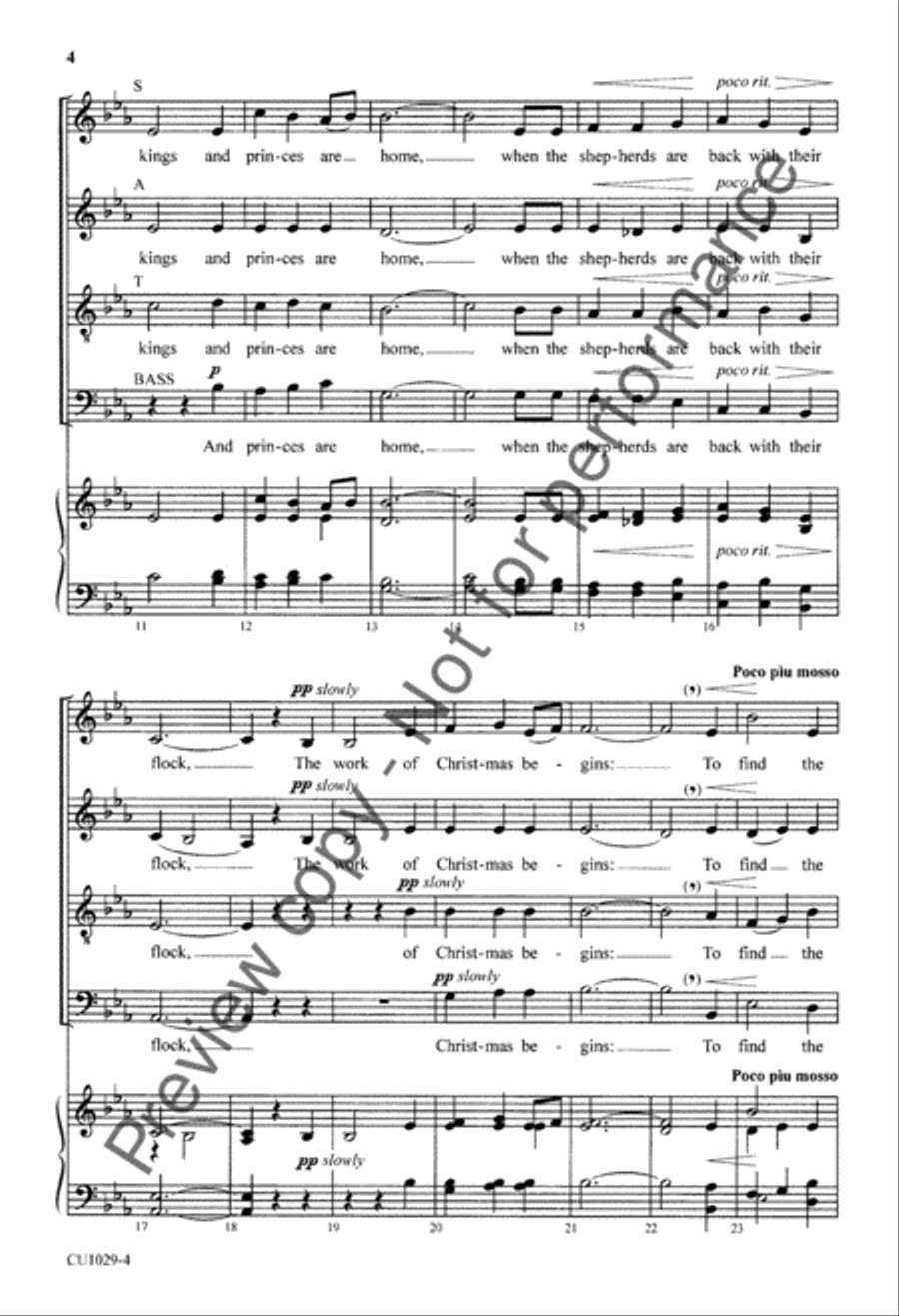 The Work of Christmas - SATB 4-Part scores gallery preview page 5