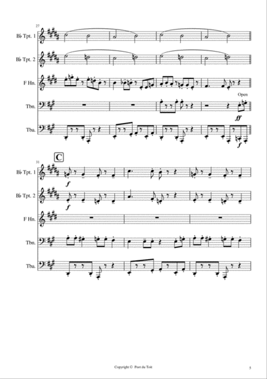 Tangled Up Brass Ensemble scores gallery preview page 5