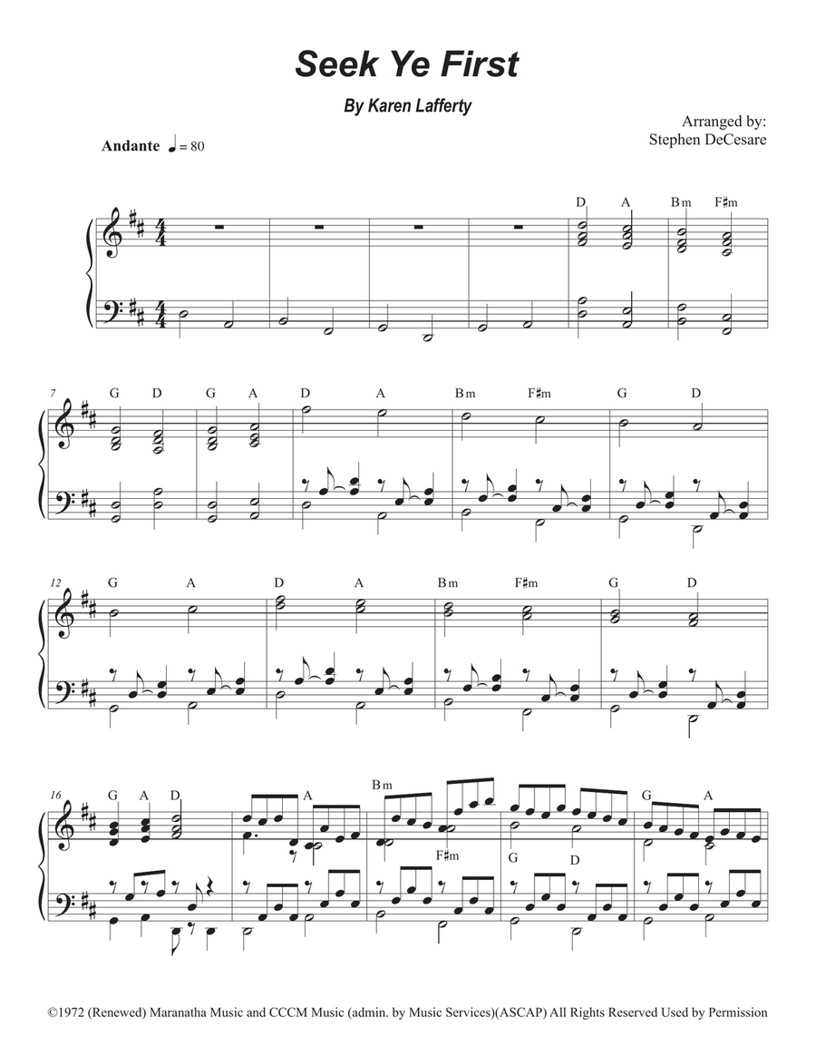 Seek Ye First B-Flat Clarinet scores gallery preview page 4