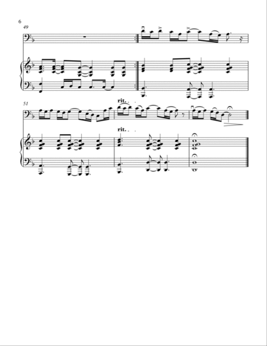 Paradise Double Bass scores gallery preview page 6