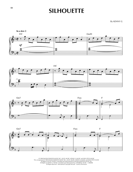 Silhouette (arr. Larry Moore) by Kenny G Piano Solo - Digital Sheet Music
