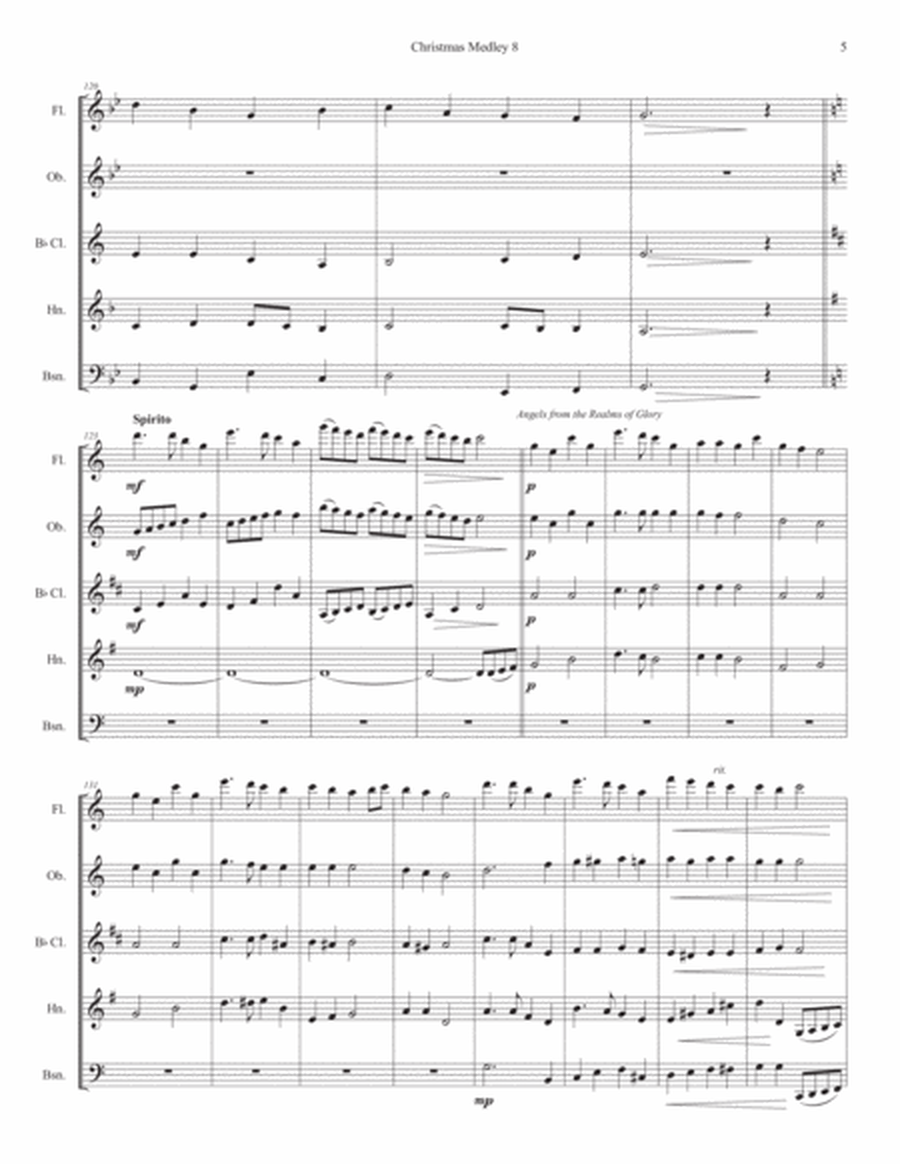 Christmas Medley 8 for wind quintet image number null