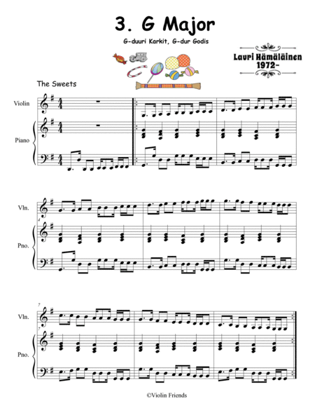Piano Part for Violin Friends Violin Method Book 2: 33 Simplified Piano Parts image number null