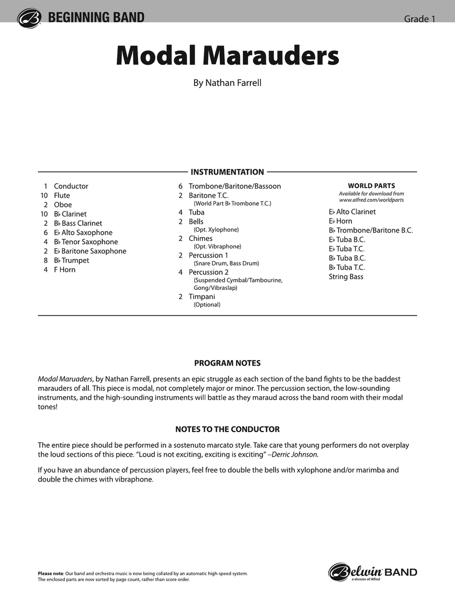 Modal Marauders: Score