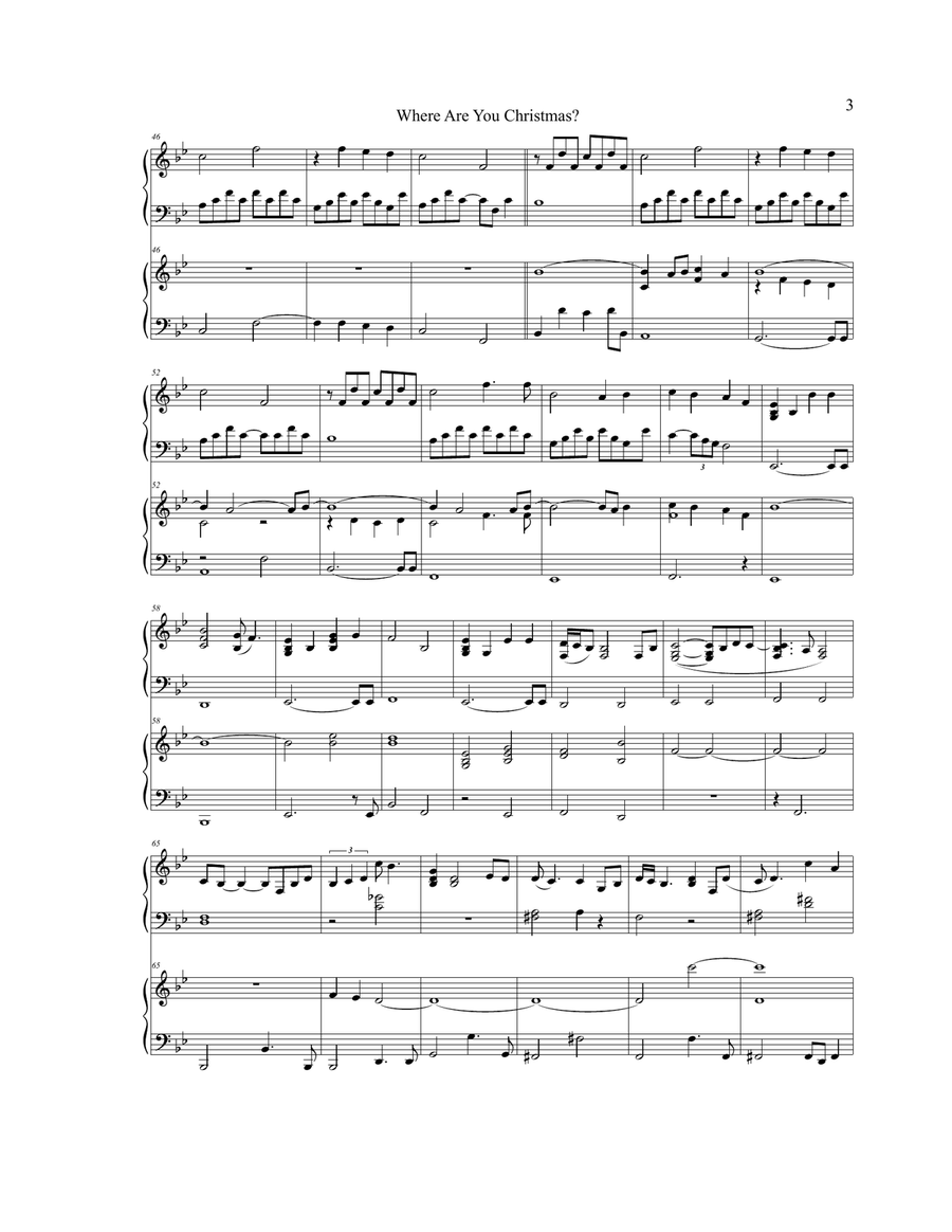 Where Are You Christmas? Where Are You Christmas? Piano scores gallery preview page 3