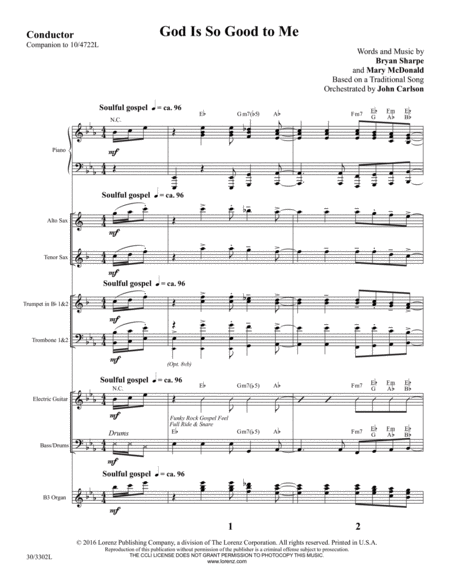God Is So Good to Me - Brass and Rhythm Score and Parts image number null