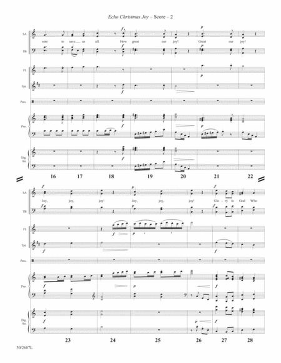 Echo Christmas Joy - Instrumental Ensemble Score and Parts