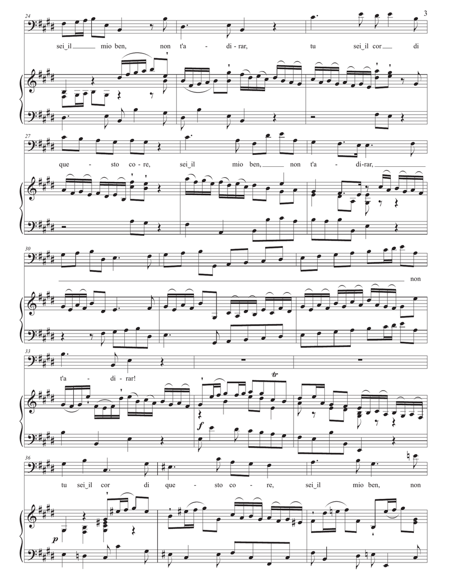 HANDEL: Tu sei il cor di questo core (transposed to C-sharp minor) Piano, Vocal scores gallery preview page 4