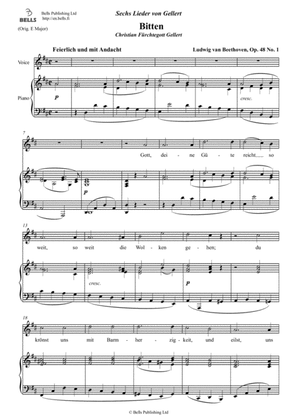 Bitten, Op. 48 No. 1 (D Major)