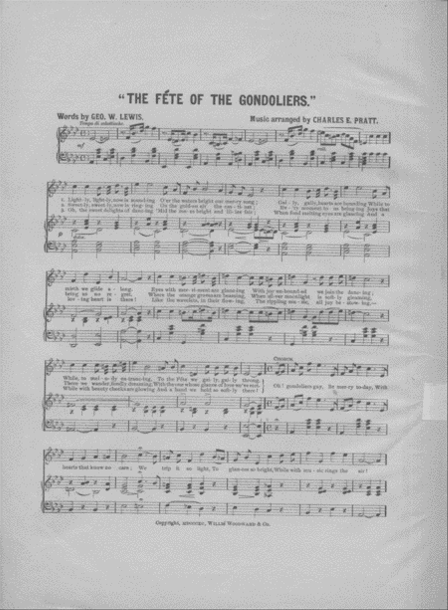 The Fete of the Gondoliers. Song and Dance Voice scores gallery preview page 2