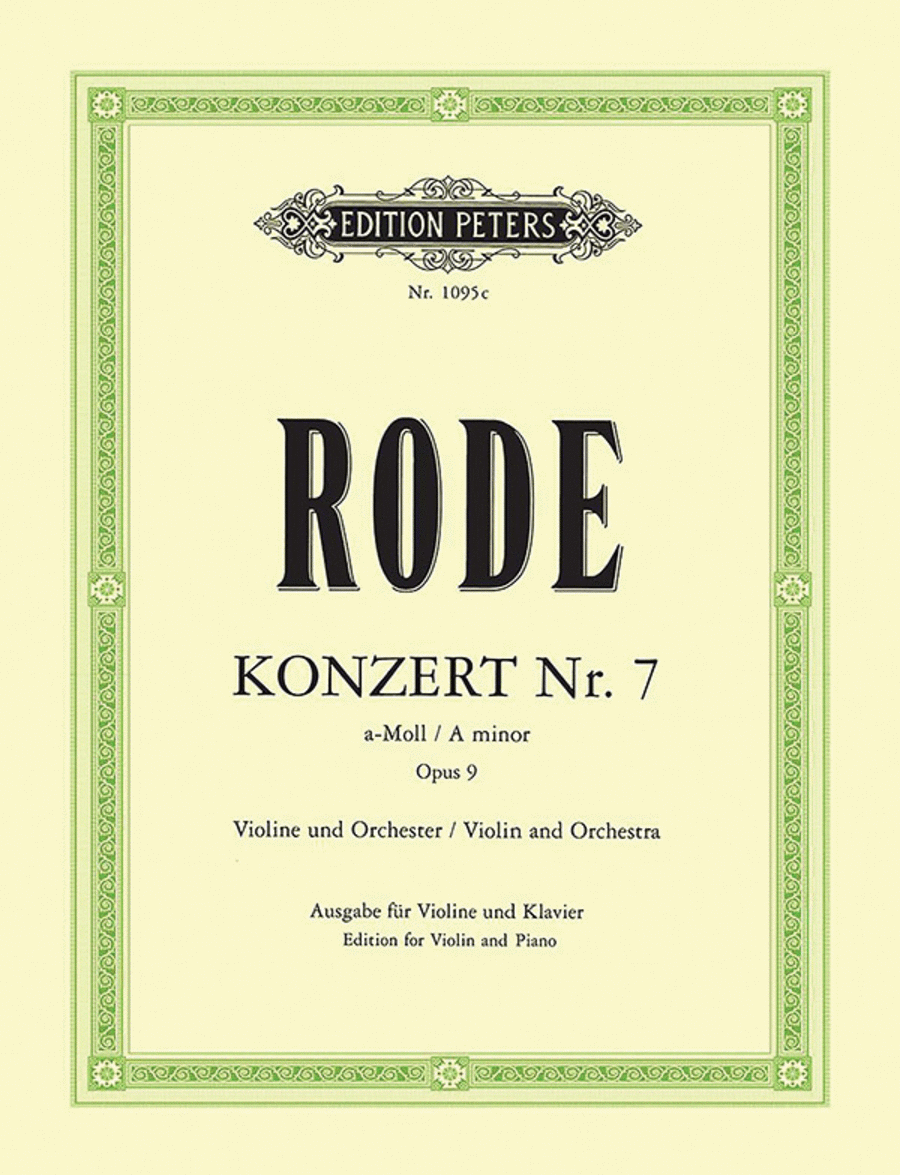Violin Concerto No. 7 in A minor Op. 9 (Edition for Violin and Piano) Violin Solo scores gallery preview page 1