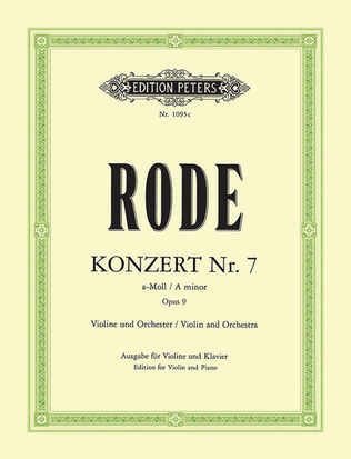 Book cover for Violin Concerto No. 7 in A minor Op. 9 (Edition for Violin and Piano)