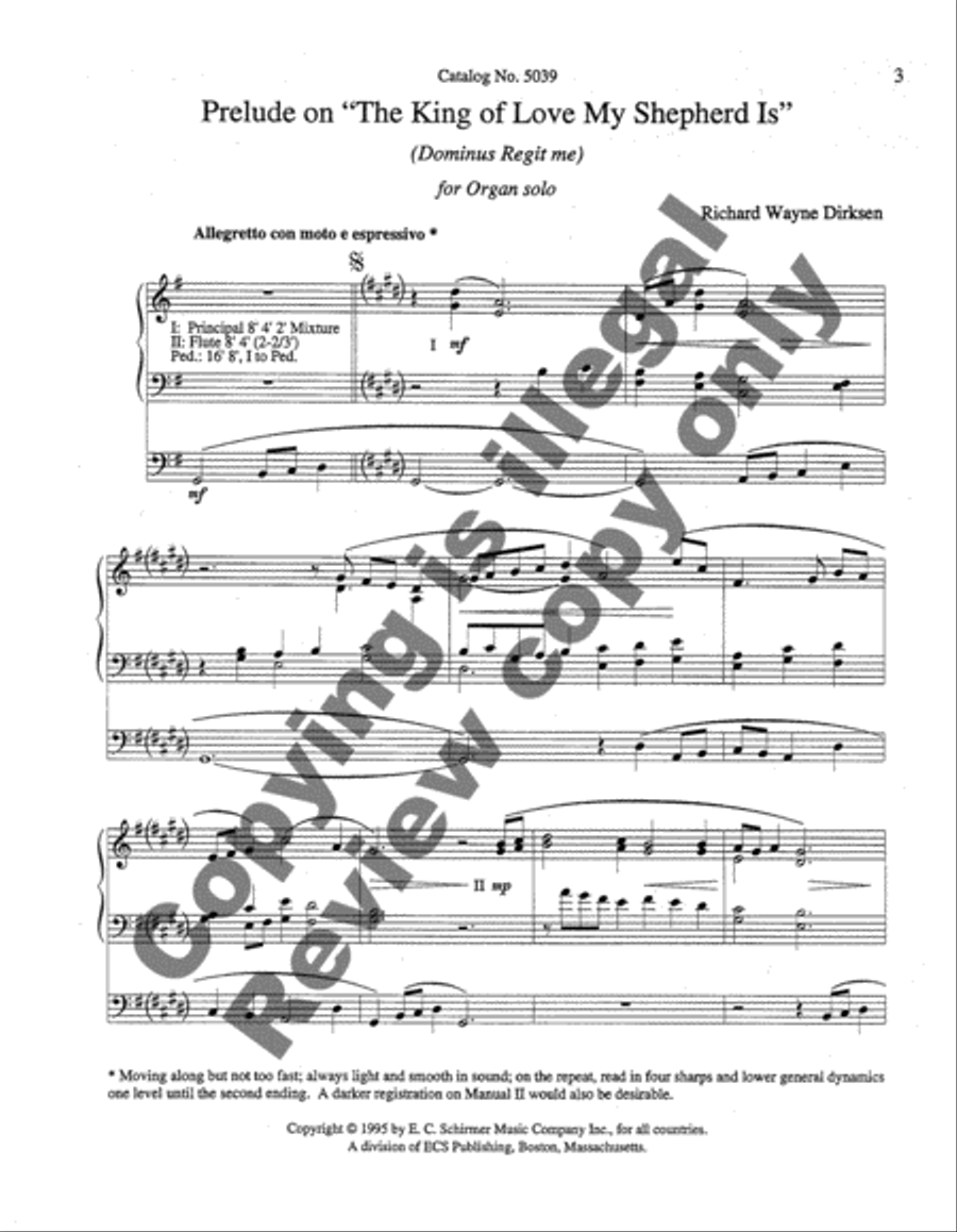 Prelude on The King of Love My Shepherd Is Organ scores gallery preview page 4