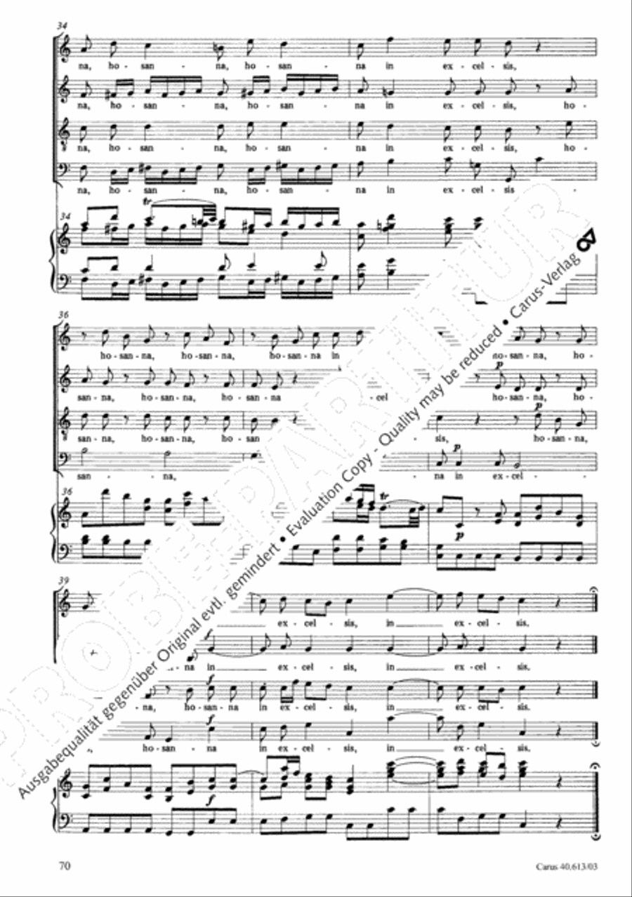Mass in C (Missa in C) 4-Part scores gallery preview page 71