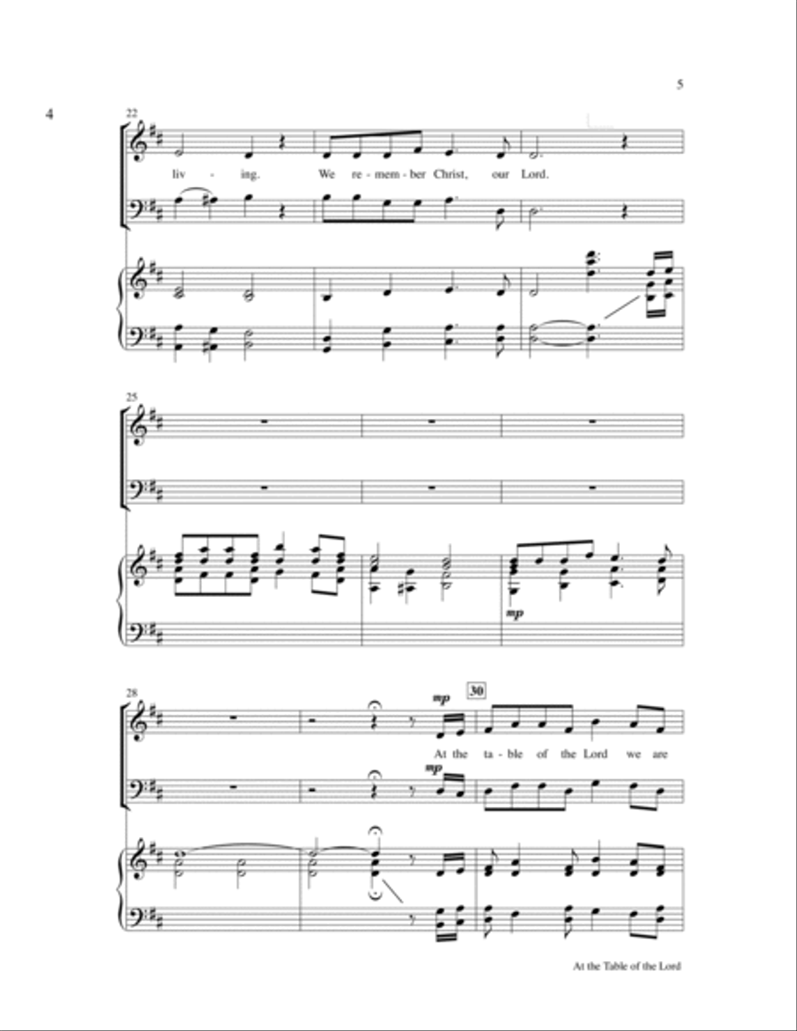 At the Table of the Lord At the Table of the Lord 2-Part scores gallery preview page 5