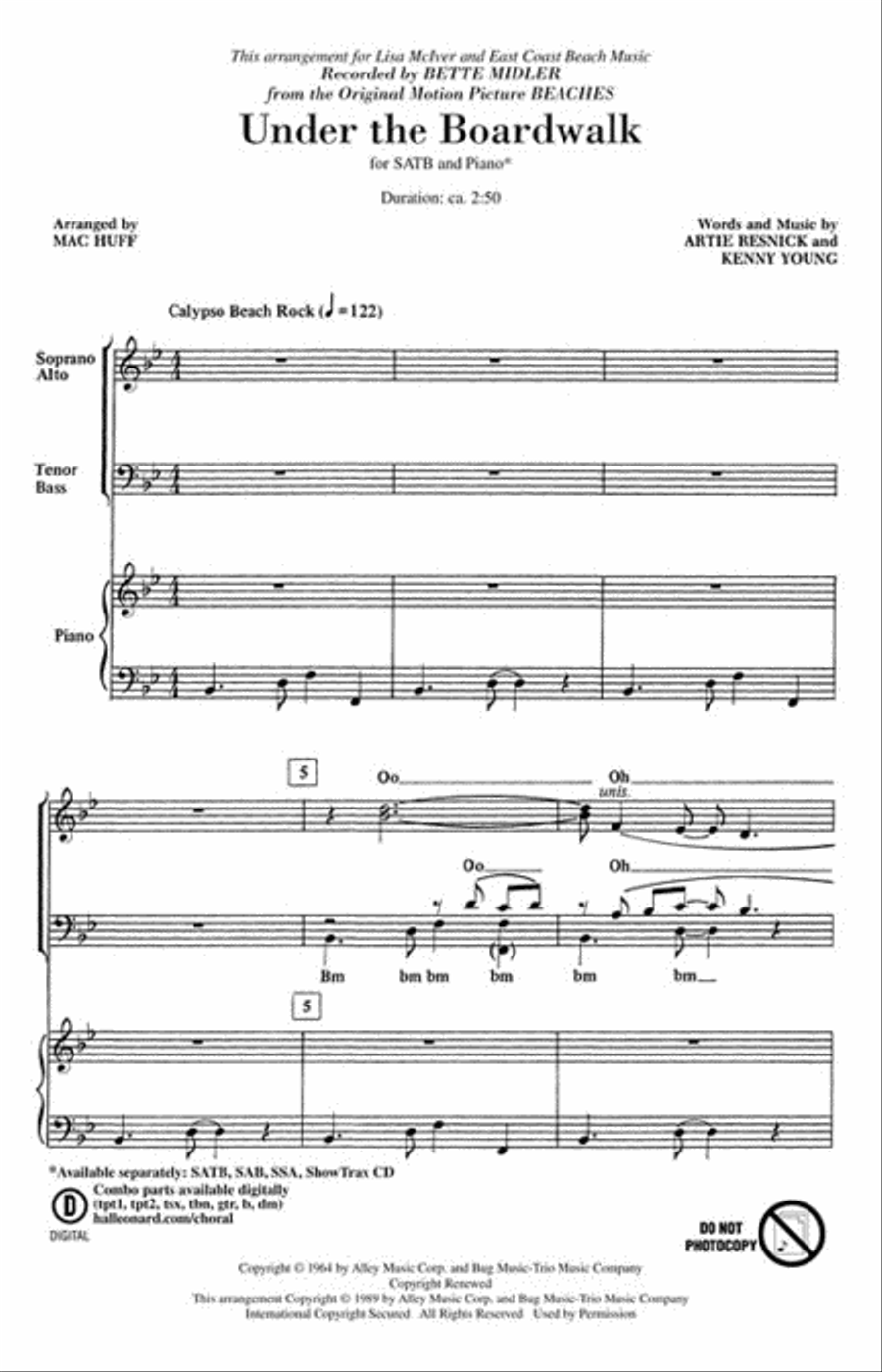 Under the Boardwalk 4-Part scores gallery preview page 2