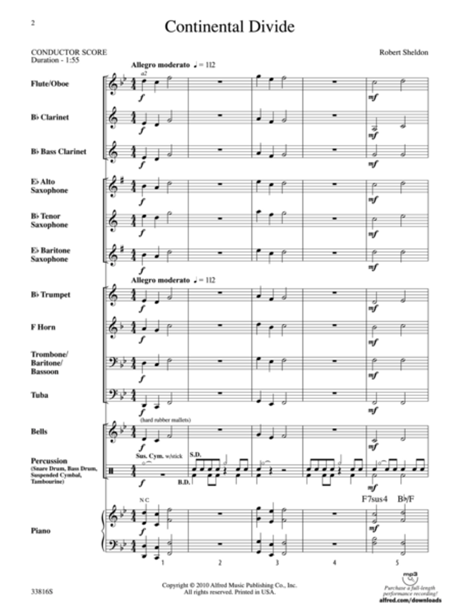 Continental Divide Concert Band scores gallery preview page 2