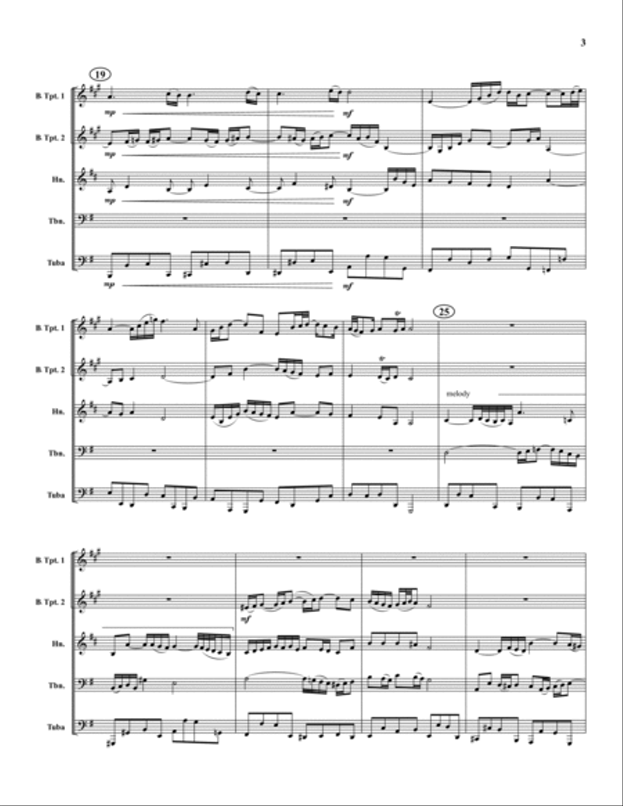 Ceremonial Music for Brass Quintet Brass Quintet scores gallery preview page 3