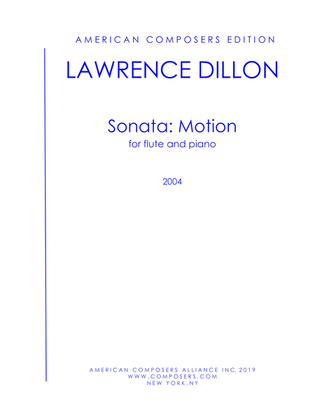Book cover for [Dillon] Sonata: Motion