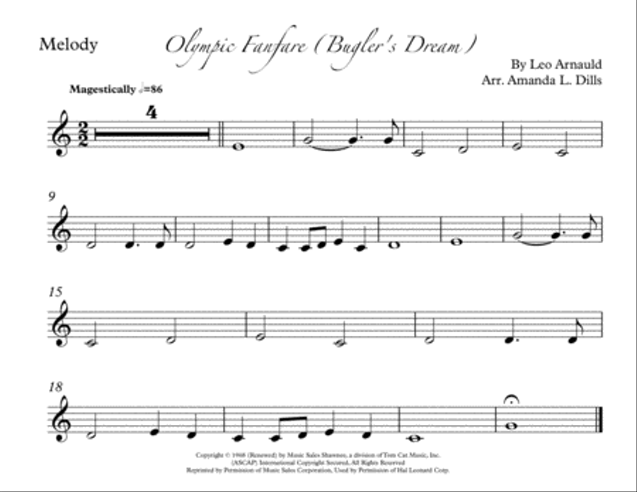 Bugler's Dream (Olympic Fanfare) Large Ensemble scores gallery preview page 3