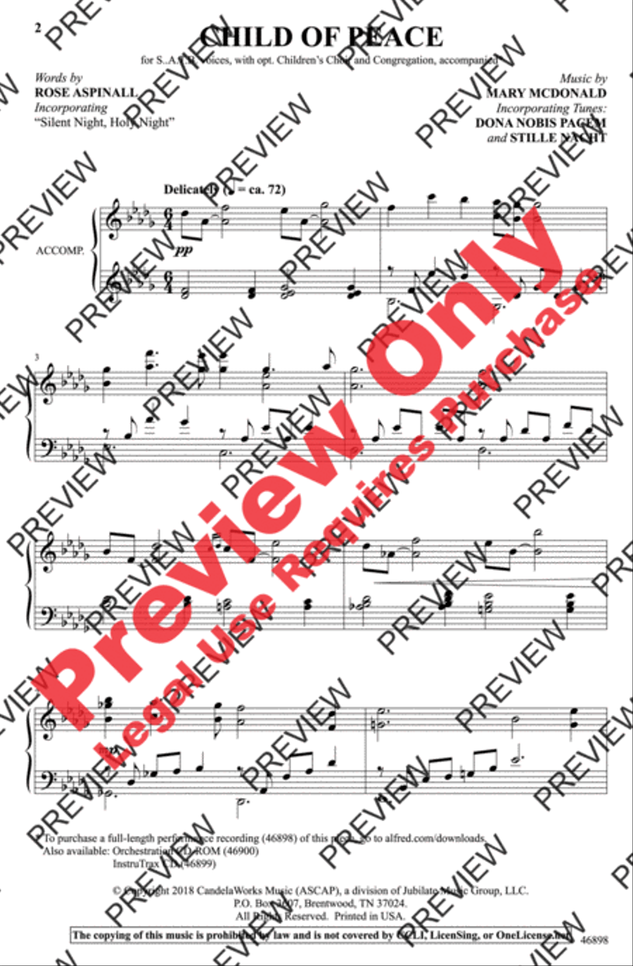 Child of Peace Child of Peace 4-Part scores gallery preview page 2