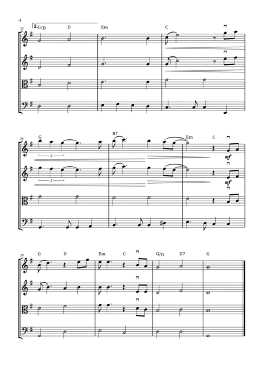 Long Long Time String Quartet scores gallery preview page 4