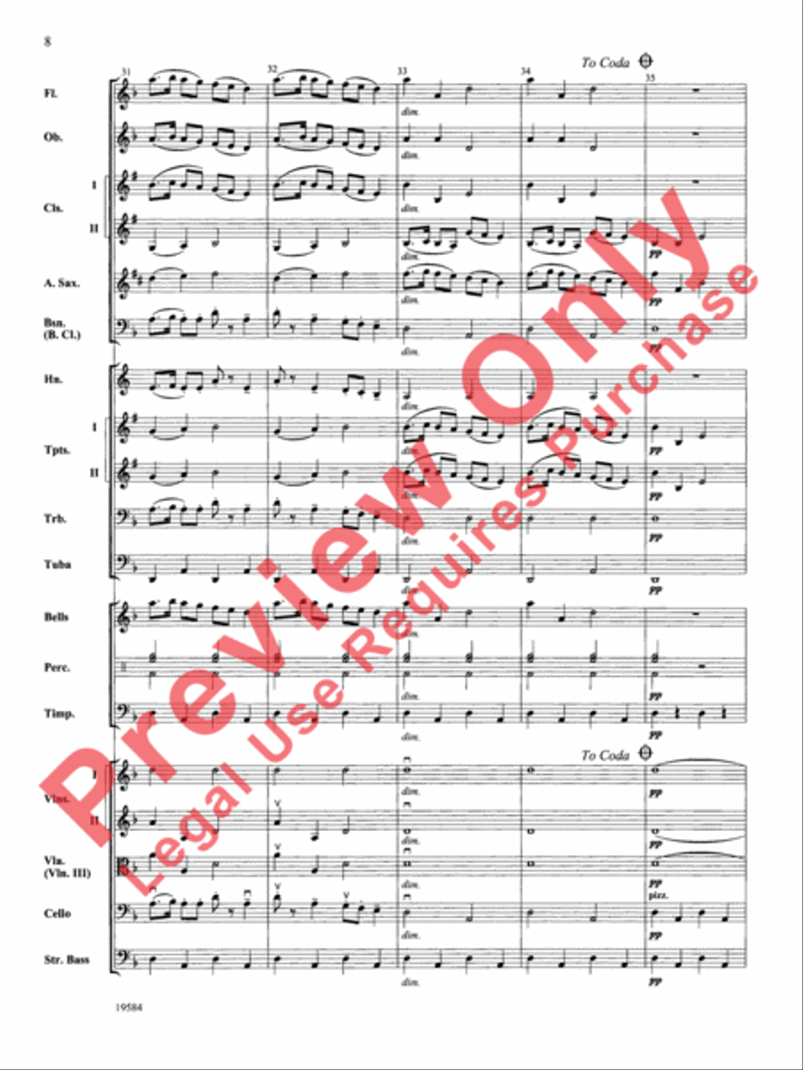 Symphony No. 1, 3rd Movement Full Orchestra scores gallery preview page 9
