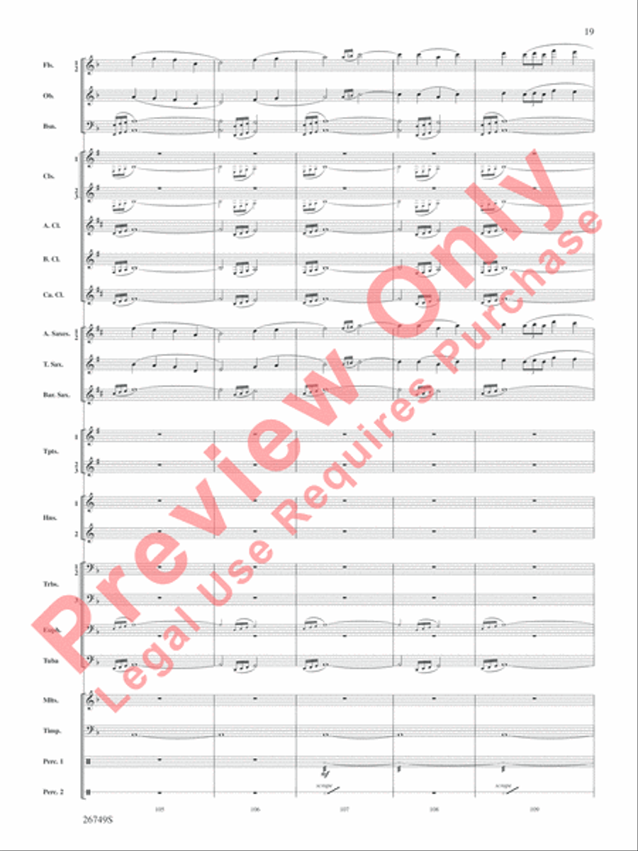 Greensleeves: A Fantasia for Band Concert Band scores gallery preview page 20