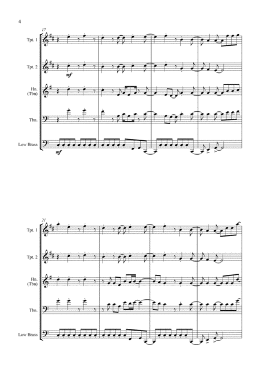 Jump Brass Quartet scores gallery preview page 4