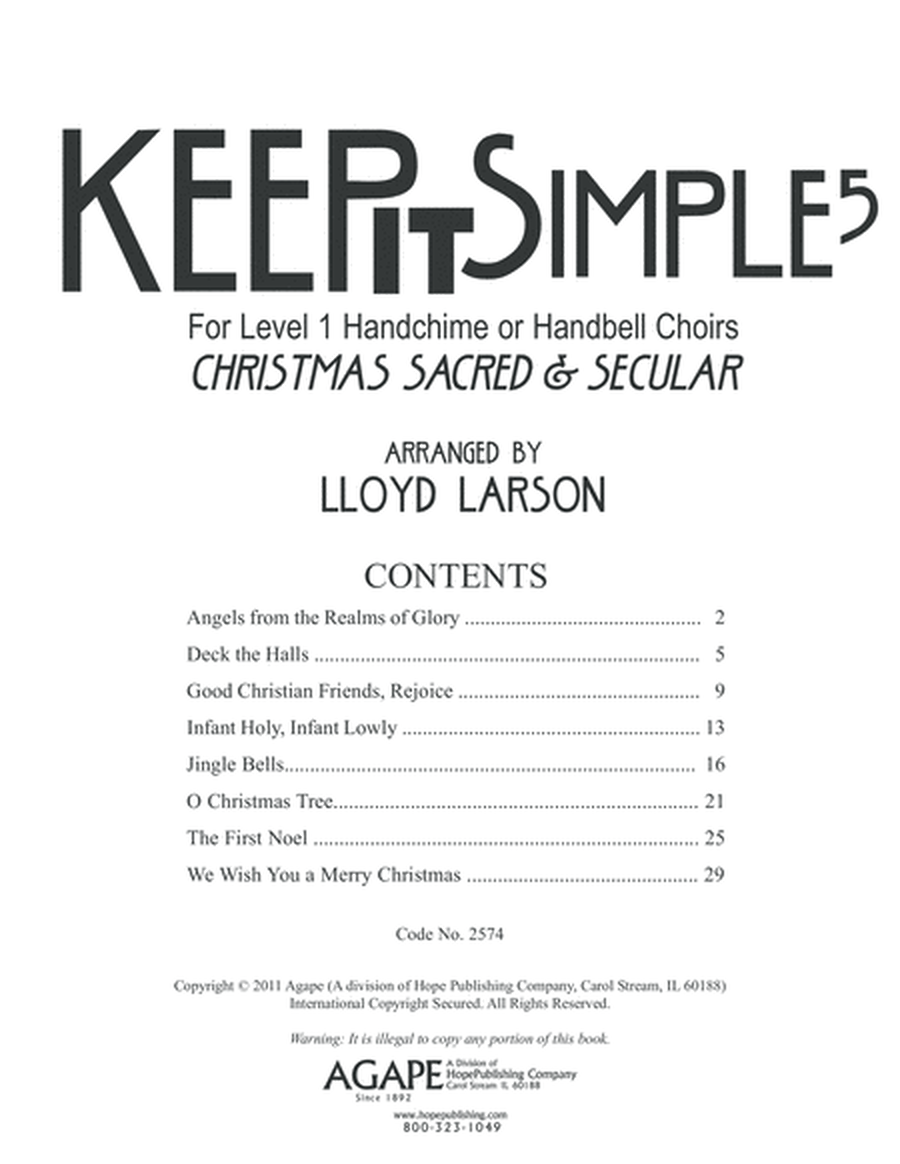 Keep It Simple 5 (Christmas Sacred and Secular) image number null