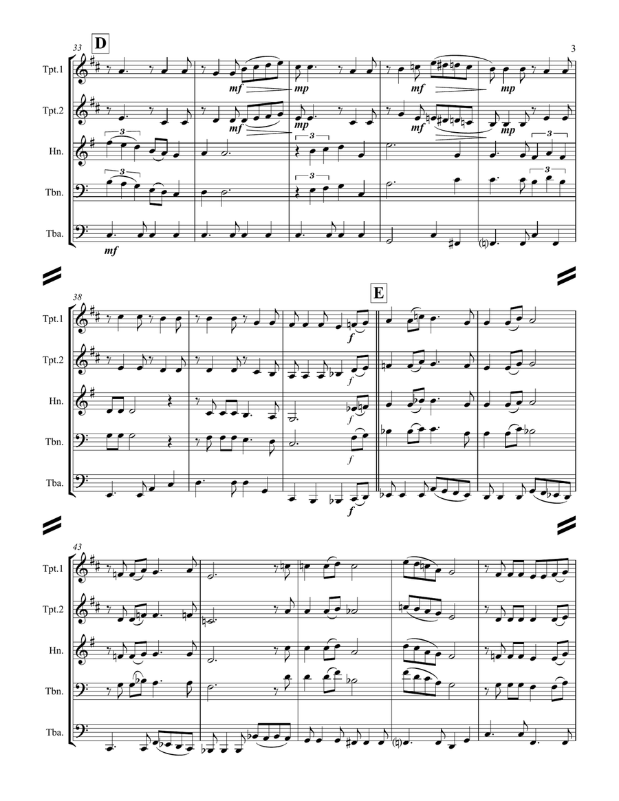 Merry Christmas, Darling Brass Ensemble scores gallery preview page 4