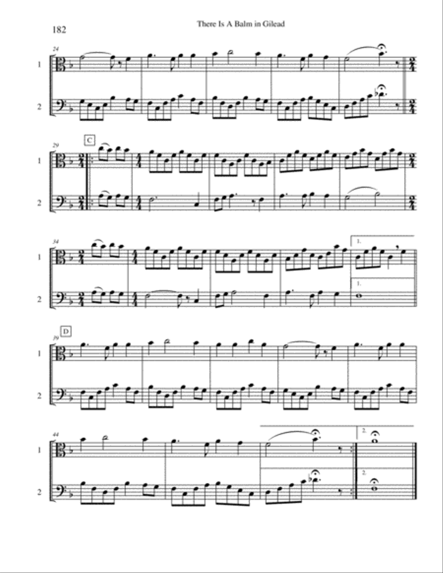 Ten Selected Hymns for the Performing Duet, Vol. 10 - viola and cello String Duet scores gallery preview page 2
