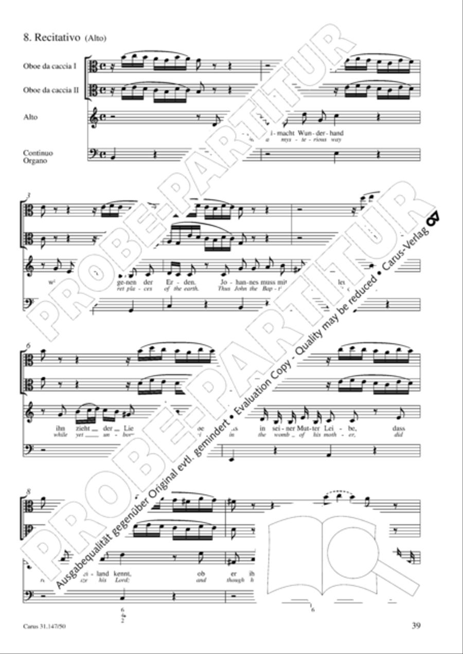 Heart and mouth and thought and action (Herz und Mund und Tat und Leben) (Herz und Mund und Tat und Leben) 4-Part scores gallery preview page 40