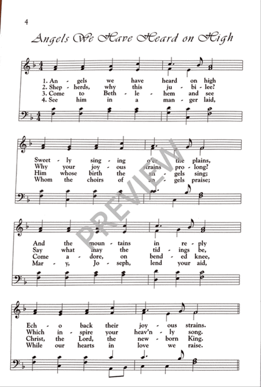 A Cappella Carols for Sidewalk Carolers 4-Part scores gallery preview page 5