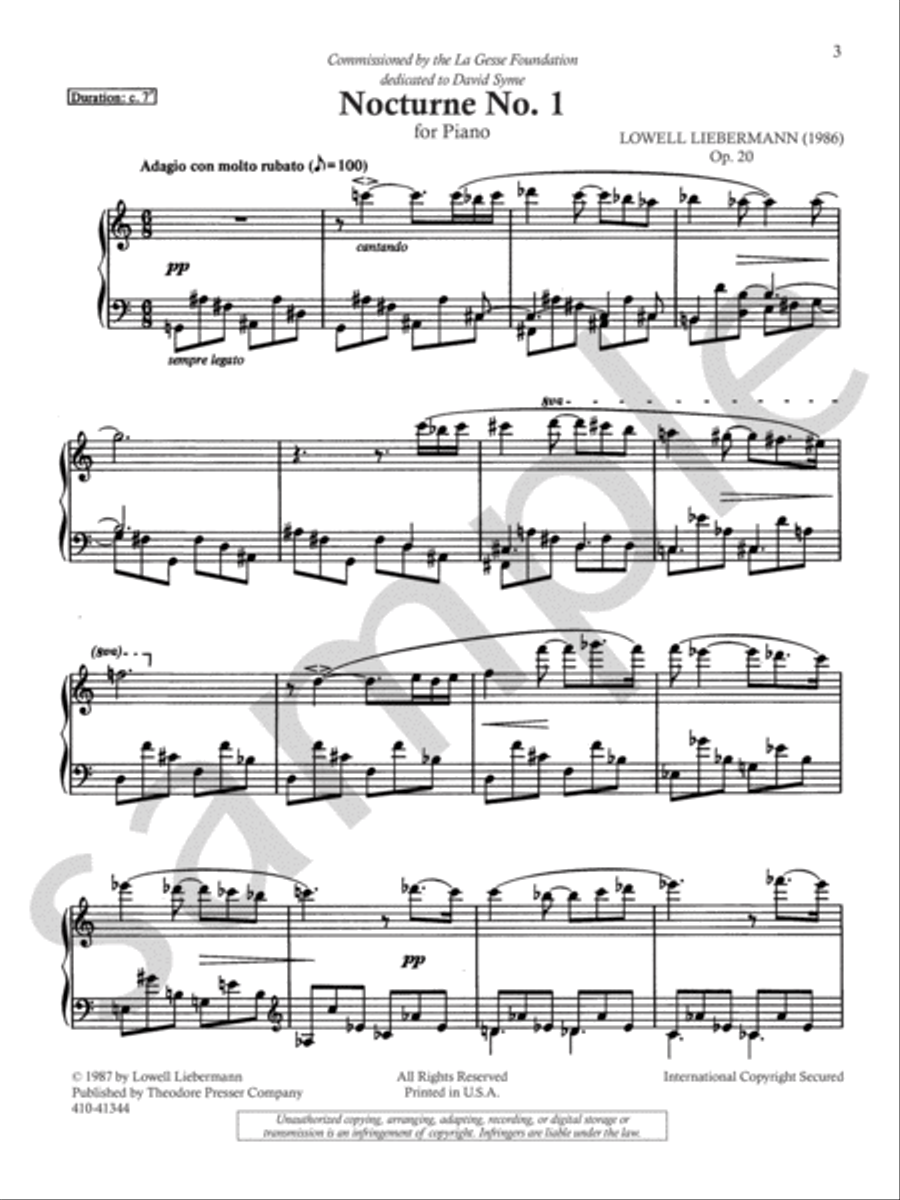 Complete Nocturnes Chamber Music scores gallery preview page 3