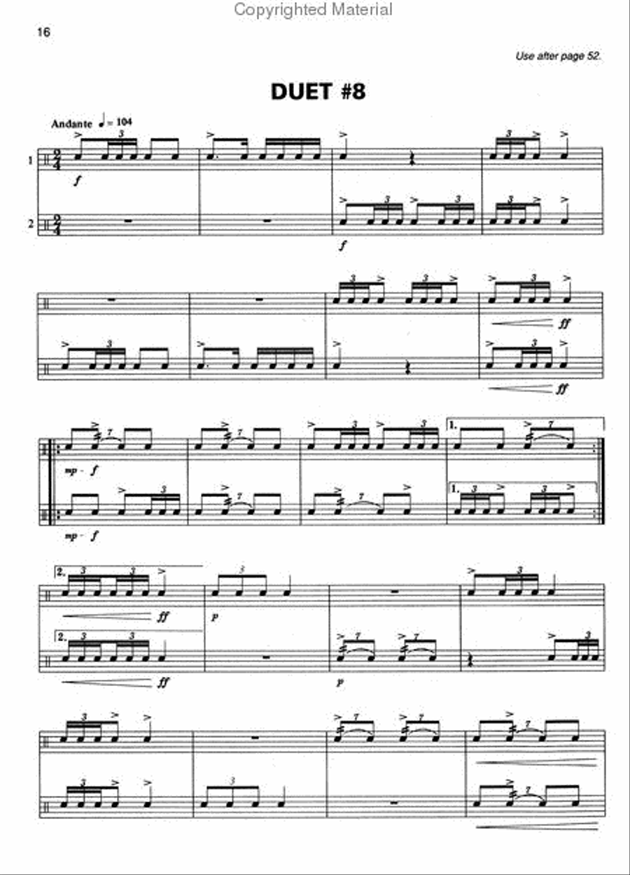 Alfred's Beginning Snare Drum Duets Small Ensemble scores gallery preview page 4