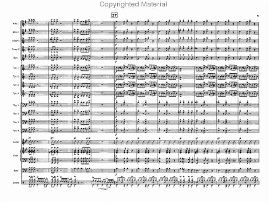 Drivin' That Drummin' Machine! Jazz Ensemble scores gallery preview page 5