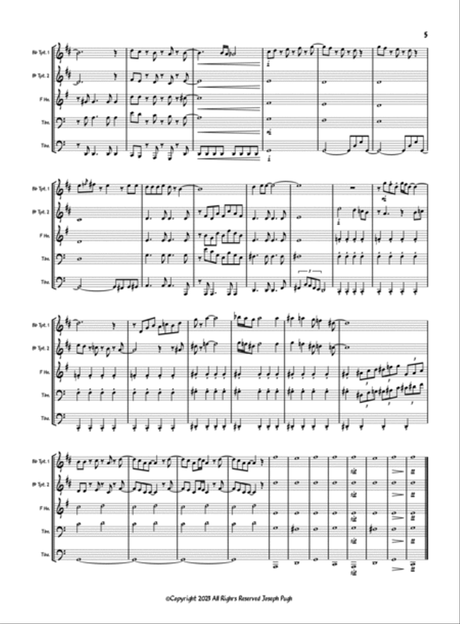 Saturday In The Park Brass Ensemble scores gallery preview page 5