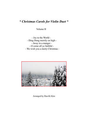 Book cover for Christmas Carols for 2 Violins Vol.II