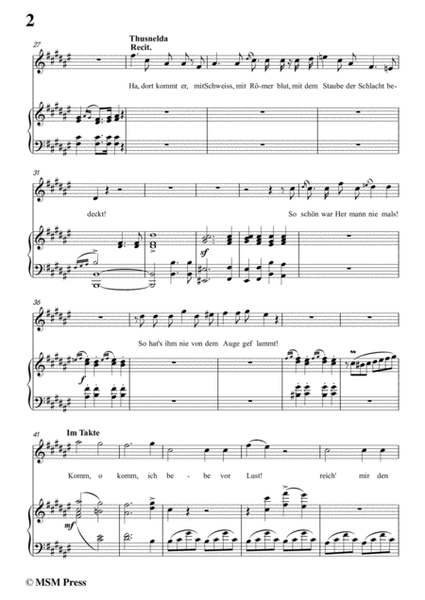 Schubert-Hermann und Thusnelda,in F sharp Major,for Voice&Piano image number null