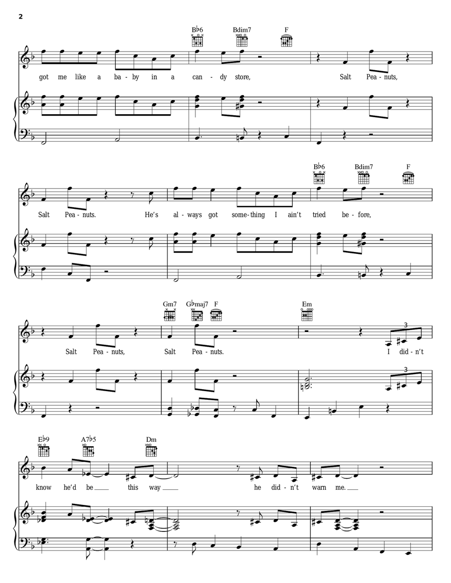 Salt Peanuts Piano, Vocal, Guitar scores gallery preview page 2