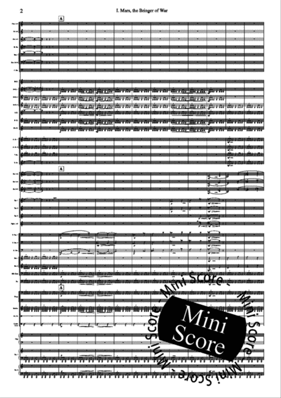 The Planets Concert Band scores gallery preview page 10
